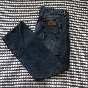 Mens Wrangler Retro Slim Straight 34x32 Jeans